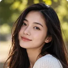 Woman with long dark hair